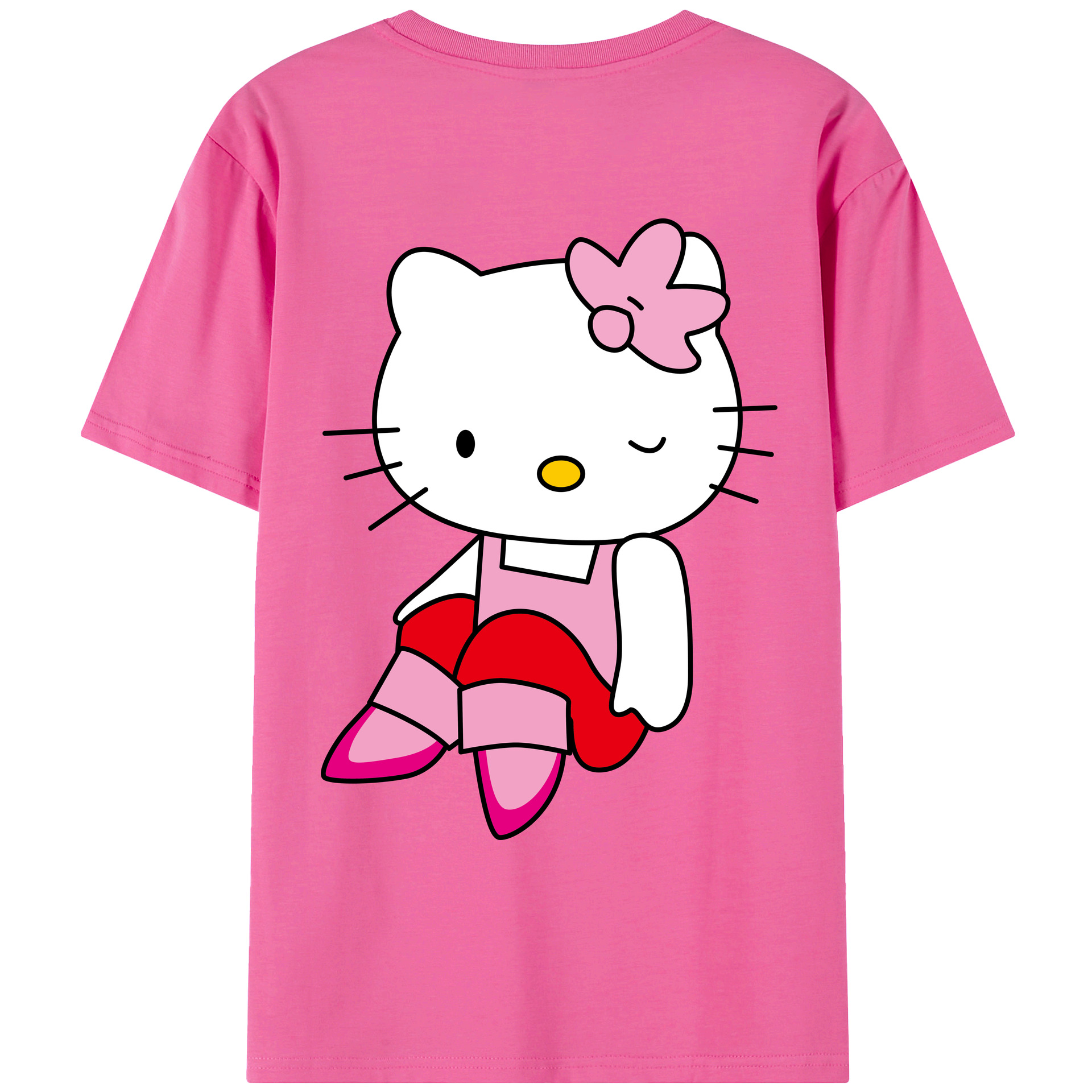 （画像用） Hello Kitty ハローキティ レディース半袖Tシャツ(バックプリント)